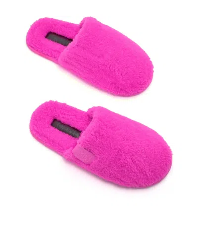 Loewe Logo Details Cotton Slippers In Pink