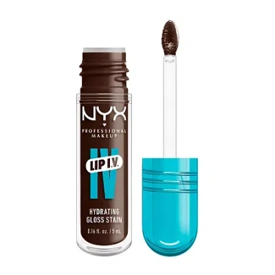 Nyx Professional Makeup Lip I.v. Hydrating Lip Gloss Stain In Brown