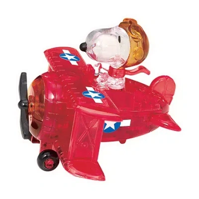 Bepuzzled 3d Crystal Puzzle - Peanuts Snoopy Flying Ace: 39 Pcs In Multi