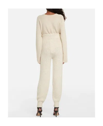 Khaite Rib Knitted Trousers In White