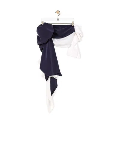 Loewe Peplum Draped Belt In Silk In Multi
