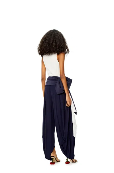 Loewe Peplum Draped Belt In Silk In Multi