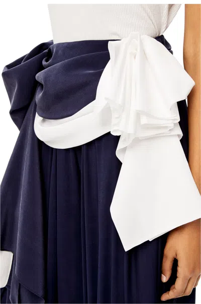 Loewe Peplum Draped Belt In Silk In Multi