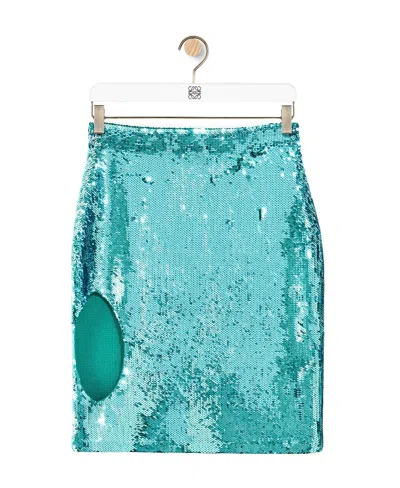 Loewe Sequin Cut-out Skirt In Viscose In Multi