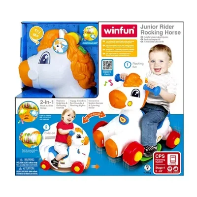 Winfun Jr. Rider Rocking Horse Outdoor Play Set In Transparent