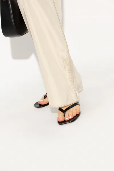 Totême Square-toe Flip-flops In Black