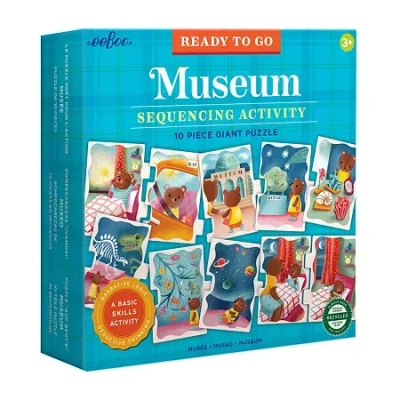 Eeboo Ready To Go Puzzle - Museum - Sequencing Activity 10-pc. Puzzle In Transparent