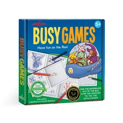 Eeboo Busy Game Set Travel Set Ages 5+ 8-pc. Travel Game In Transparent