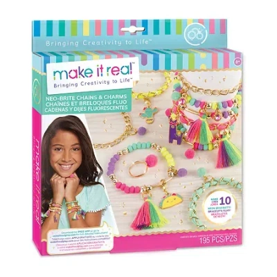 Make It Real Neo-brite Chains & Charms Jewelry Kit Jewelry Kit In Multi