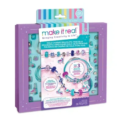Make It Real Halo Charms Bracelets True Blue Diy Jewelry Kit In Multi