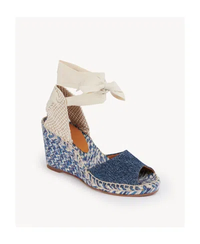 Chloé 80mm Open-toe Espadrilles In Blue