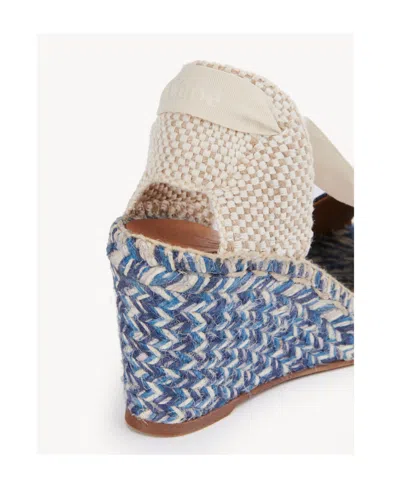 Chloé 80mm Open-toe Espadrilles In Blue
