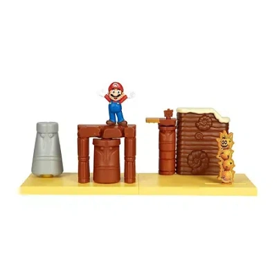 Super Mario 2.5 Inch Desert Toy Playset In Brown