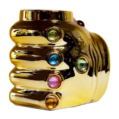 Marvel Infinity Gauntlet 20 oz Ceramic Molded Coffee Mug In Yellow