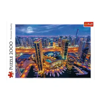 Trefl Puzzles - 2000 Piece Lights Of Dubai 2000-pc. Puzzle In Transparent