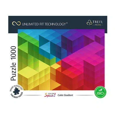 Trefl Puzzles - 1000 Piece Coulor Splash Cubic Gradient 1000-pc. Puzzle In Transparent