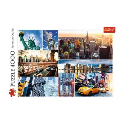 Trefl Puzzles - 4000 Piece New York Collage 4000-pc. Puzzle In Transparent