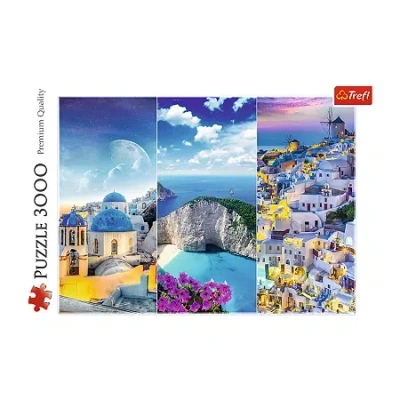 Trefl Puzzles - 3000 Piece Greek Holidays 3000-pc. Puzzle In Transparent