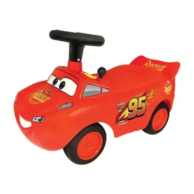Kiddieland Cars 3 Lightning Mcqueen Activity Ride-on Ride-on Car In Transparent