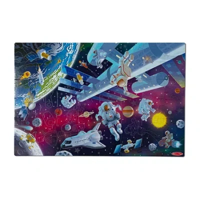 Melissa & Doug Outer Space Glow In The Dark Floor 48-pc. Puzzle In Multi