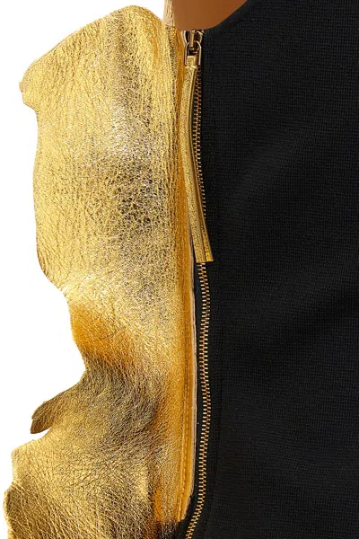 Gabriela Hearst Round Collar Sleeveless Vest In Gold