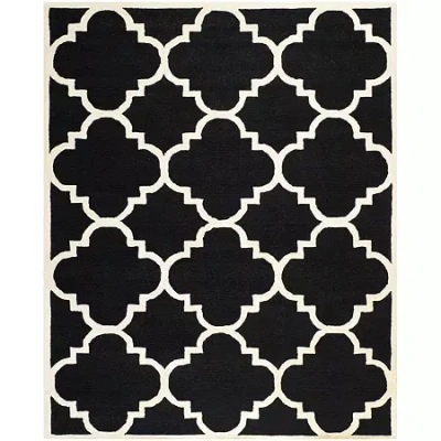 Safavieh Roger Geometric Hand Tufted Wool Rug In Black