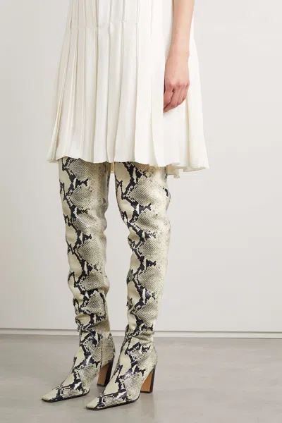 Khaite Knee-length Boots In Animal Print