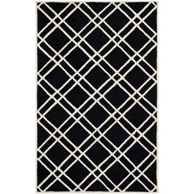 Safavieh Phelim Geometric Hand Tufted Wool Rug In Black