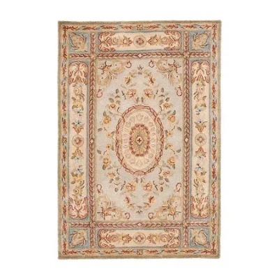 Safavieh Courtney Floral Hand Tufted Wool Indoor Rectangular Accent Rug In Blue