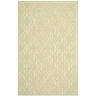 Safavieh Chester Quatrefoil Wool Area Rug In Green