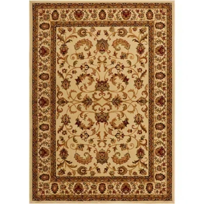 Home Dynamix Royalty Elati Border Rectangular Area Rug In White