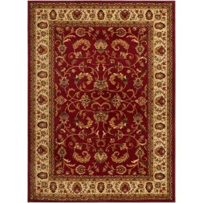 Home Dynamix Royalty Elati Border Rectangular Area Rug In Red