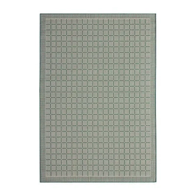 Nicole Miller Country Luna Geometric Outdoor Rectangular Area Rug In Green