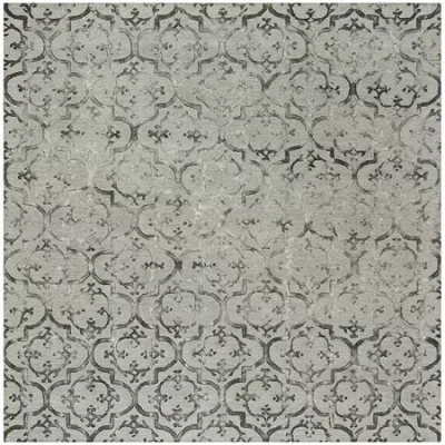 Safavieh Dip Dye Collection Aniyah Damask Square Area Rug In Gray