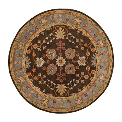 Safavieh Heritage Collection Johna Oriental Round Area Rug In Multi