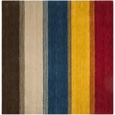 Safavieh Himalaya Collection Ilarion Striped Square Area Rug In Multi