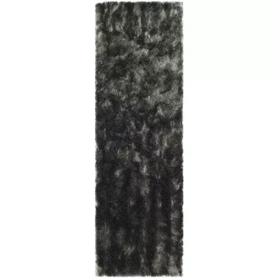 Safavieh Shag Collection Camille Solid Runner Rug In Gray