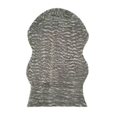 Safavieh Aindreas Faux Fur Animal Rugs In Gray