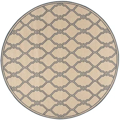 Safavieh Linden Collection Mark Geometric Round Area Rug In Multi