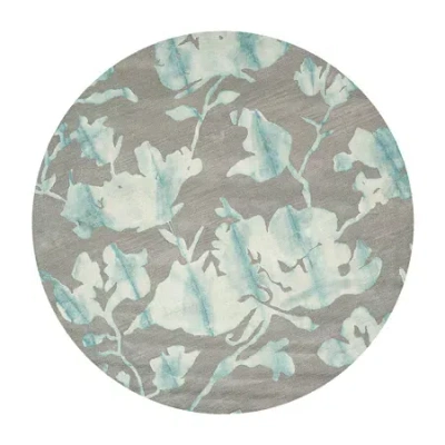 Safavieh Dip Dye Collection Jessie Floral Round Area Rug In Multi