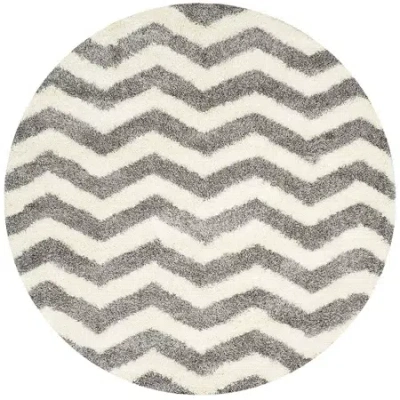 Safavieh Montreal Shag Collection Zoey Geometric Round Area Rug In Multi
