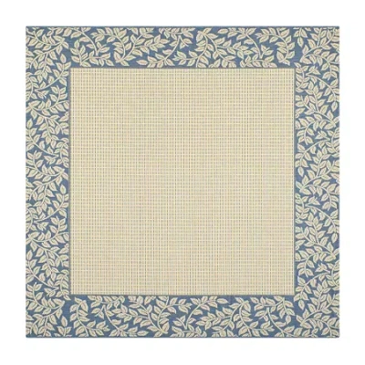 Safavieh Courtyard Collection Chad Oriental Indoor/outdoor Square Area Rug In Blue