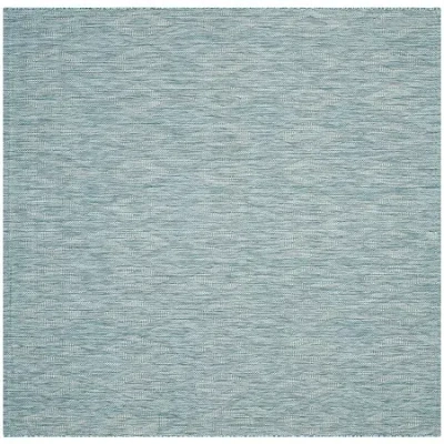 Safavieh Courtyard Collection Elisa Geometric Indoor/outdoor Square Area Rug In Green