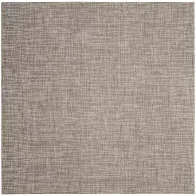 Safavieh Courtyard Collection Dallas Stripe Indoor/outdoor Square Area Rug In Brown