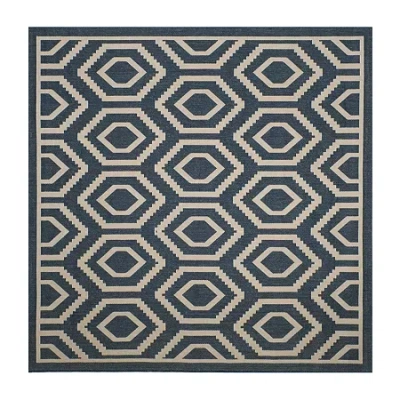 Safavieh Courtyard Collection Carmella Geometric Indoor/outdoor Square Area Rug In Multi