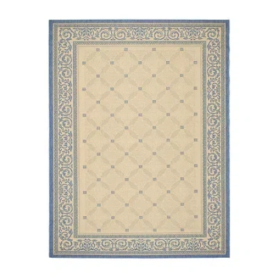 Safavieh Courtyard Collection Frona Oriental Indoor/outdoor Square Area Rug In Blue
