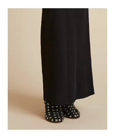 Khaite The Apollo Studded Wedge Boots In Black