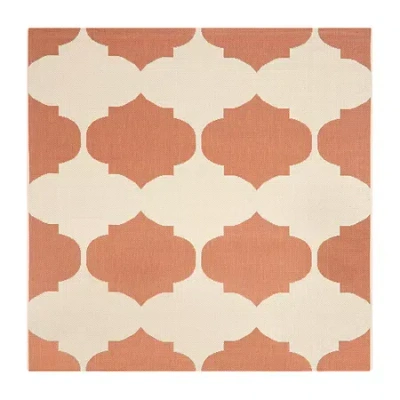 Safavieh Courtyard Collection Celina Geometric Indoor/outdoor Square Area Rug In Multi