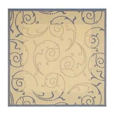 Safavieh Courtyard Collection Torvald Oriental Indoor/outdoor Square Area Rug In Blue