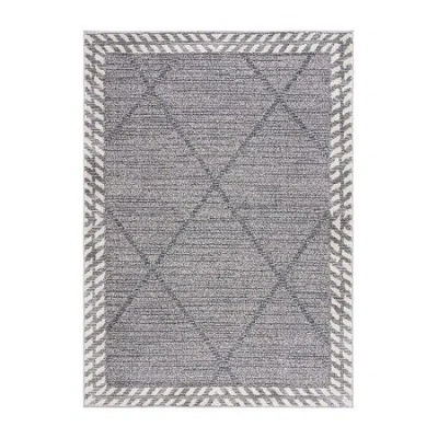 Martha Stewart Austin Stripe Indoor Rectangular Area Rug In Gray